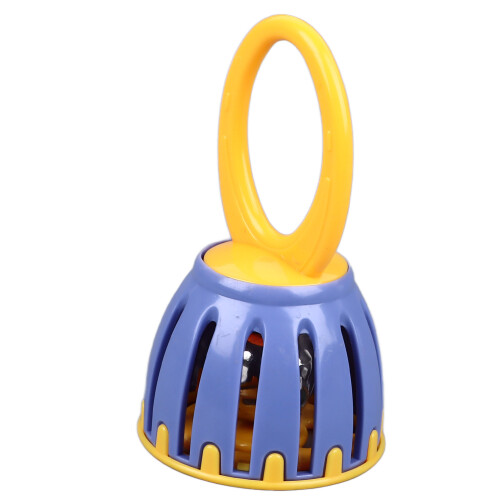 Plastic Handled Cage Bell Childrens Instrument Toy