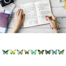 Vintage Butterfly Sticker Tape 10m Retro Decorative Adhesive Tape for DIY Journals