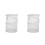 2Pcs Portable Foldable Laundry Hamper White Mesh Basket with Handles 5