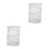 2Pcs Portable Foldable Laundry Hamper White Mesh Basket with Handles 6