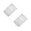 2Pcs Portable Foldable Laundry Hamper White Mesh Basket with Handles 7