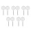 10Pcs Portable Stainless Steel Fish Net with Telescoping Handle White 9