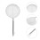 10Pcs Portable Stainless Steel Fish Net with Telescoping Handle White 10