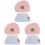 6Pièces Bonnets Bébé Confortables Élastiques Rose Et Clair 2
