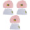 6Pièces Bonnets Bébé Confortables Élastiques Rose Et Clair 3