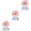 6Pièces Bonnets Bébé Confortables Élastiques Rose Et Clair 5