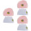 6Pièces Bonnets Bébé Confortables Élastiques Rose Et Clair 6