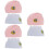 6Pièces Bonnets Bébé Confortables Élastiques Rose Et Clair 7