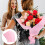 80Sheets Pink Delicate Wrapping Paper Wedding Flower Wrapper 9