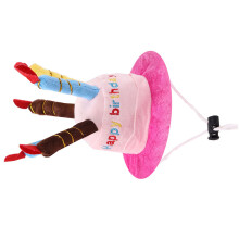 Cute Pink Dog Birthday Cake Hat – Adjustable, Fun & Photo Prop