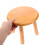 Decorative Light Brown Wood Step Stool Mushroom Shape Plant Shelf 4