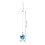 Blue Betta Fish Toy Acrylic Interactive Fish Tank Training Wand 3