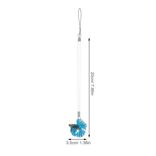 Blue Betta Fish Toy Acrylic Interactive Fish Tank Training Wand 2
