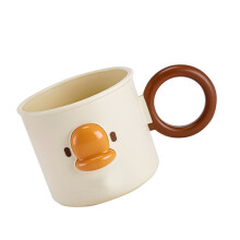 Cartoon Toothbrush Cup 350ml Plastic Water Mug Toothbrush Holder for Household & Travel