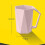Pink Reusable Hexagonal Plastic Toothbrush Holder with Hole for Bathroom 2