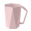 Pink Reusable Hexagonal Plastic Toothbrush Holder with Hole for Bathroom 3