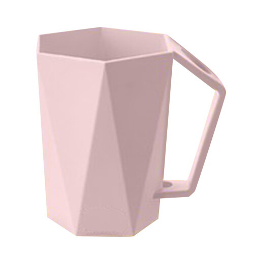 Pink Reusable Hexagonal Plastic Toothbrush Holder with Hole for Bathroom 2