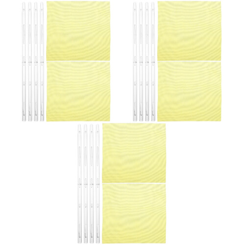 6Sets School Teaching Electrostatic Glass Sticks with Silk Cloth Set 2