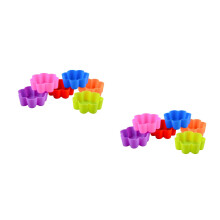24Pcs Silicone Flower Mold Non-Stick Assorted Colors for Baking Fun