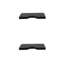 2Pcs Black Stainless Steel Beer Drip Tray Detachable for Bars