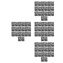 Durable Black Adhesive Door Numbers Stickers for Outdoor Use