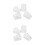 4Pairs Transparent Silicone Earplugs Ear Tips 4