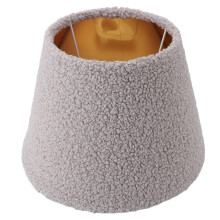 Plush Cloth Tapered Lampshade for E27/E14 Floor Lamps, Grey