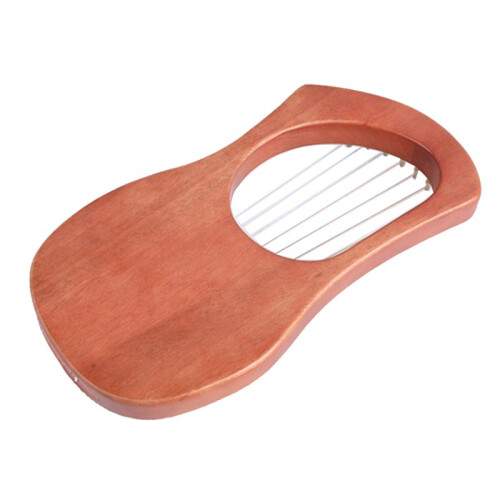 7 String Lyre Harp Wood String Instrument with Carry Bag Extra String Set and Accessaries Style B 2