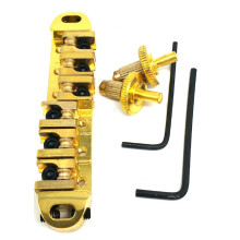 Roller Saddle Guitar Bridge Roller Bridge Lp Bridge Shangju 6-Snarige Gitaren Accessoires voor Elektrische Gitaren (Goud)