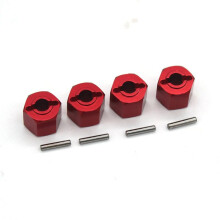 Adaptador de Cubo Hexagonal de Roda de Metal 12Mm para ZD Racing -10 DBX10 1/10 RC Car Upgrades Parts Accessories, Vermelho