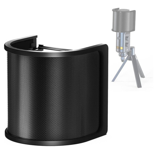 Microphone Filter, Mic Screen with Metal Mesh and Foam Filter, Noise Shields Microphone Accessories