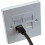 kenable Through Coupler Keystone Faceplate Cat6 2 Port RJ45 Socket Network Plate 3