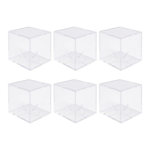 6Pcs Baseball Display Case,UV Protected Acrylic Display Box,Clear Display Case Memorabilia Autograph  Showcase