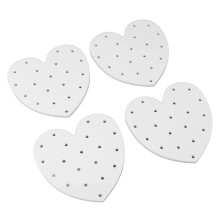 Set di 4 supporti per cake pop in acrilico rustico a forma di cuore, diametro 12 cm, per matrimoni e feste