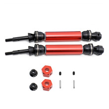 2 StüCke Metall Hintere Antriebswelle CVD für 1/10  Slash Rustler Stampede Hoss VXL 4X4 2WD RC Auto Aktualisierung Teile,Rot