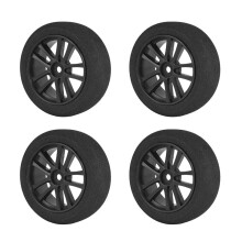 4Pcs 66mm Foam Tire Sponge Tyre Wheel Rim Set for 144001 124016 124017 124018 124019 104001 RC Car Upgrade Parts