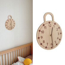 Orologio da parete in abete vintage da 25 cm, silenzioso, decorazione rustica per la casa