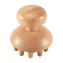 Wood Mushroom Shape Therapy Massage Tool Massager Anti Cellulite Fascia Massage Roller for Full Body Muscle Pain Relief