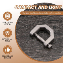 D-Type Multifunctional Full Titanium Buckle Key Ring Car Buckle Outdoor Buckle EDC Tool Horseshoe Buckle-S