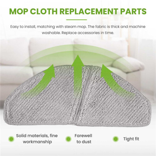 Cleanable Microfiber Mop Cloths Replacement Parts for Midea S8+ M7 Pro Robotic Vacuum Cleaner 2