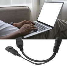 Rallonge de cordon d'alimentation en Y, 32 cm, IEC 320 C14-C19+