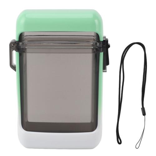 Waterproof Plastic Cigarette Case 110x65x28mm, Green/White 2