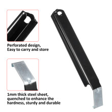 2 Pack Vinyl Siding Removal Tool Set - Long Handle, Steel, Black