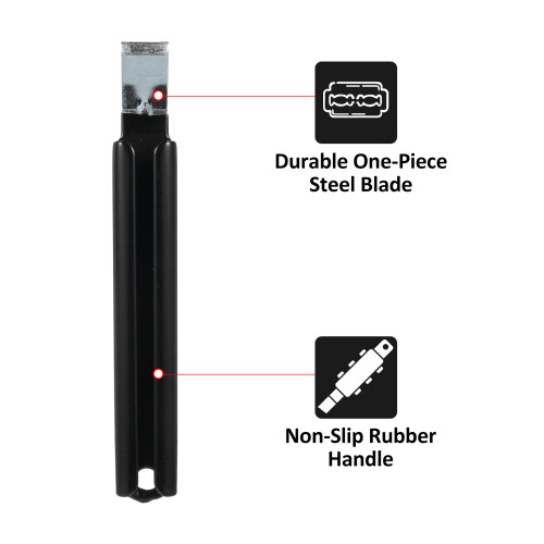 2 Pack Vinyl Siding Removal Tool Set - Long Handle, Steel, Black 1