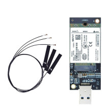 EM7430 WWAN Card+3XAntenna DW5816e CAT6 TEL 4G Module M2 IoT for Latitude/Precision Laptop with WWAN to USB Adapter