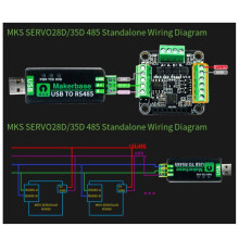 Makerbase MKS SERVO NEMA11/NEMA14 Closed Loop Stepper Motor Driver for CNC 3d Printer Gen-L FOC with Screen RS485 35D