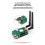 para Raspberry Pi 5 RPI PCIe para placa de expansão M.2 E HAT e placa WiFi BE200 WiFi7 PCI-E para NGFF M.2 E Key Wireless NIC 6