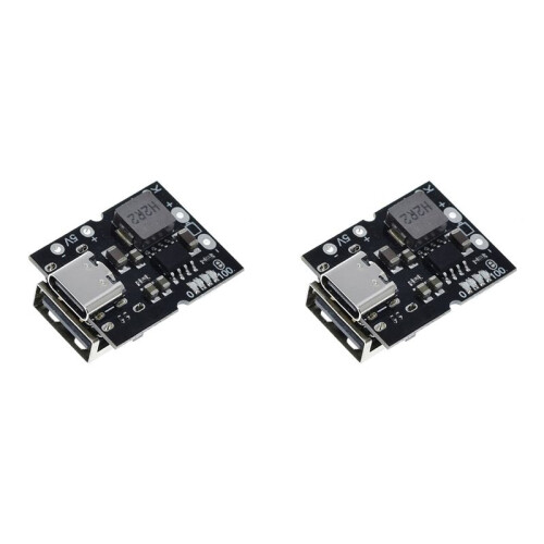 2X Type-C USB 5V 2A Boost Converter Step- Power Module Lithium Battery Charging Protection Board,with Welding