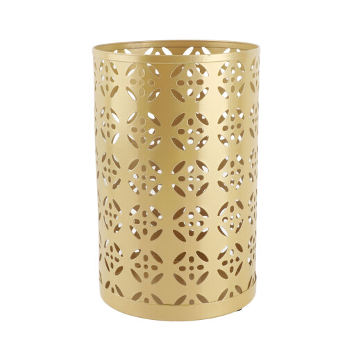 Entryway Copper Pattern Umbrella Holder Rust-Resistant Metal Bin 23x15x15cm 2