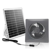 Ventilation 6Inch High-Speed Solar Silent Fan with 8W Panel Shed Solar Exhaust Fan for Chicken Coops,Greenhouses,Sheds A